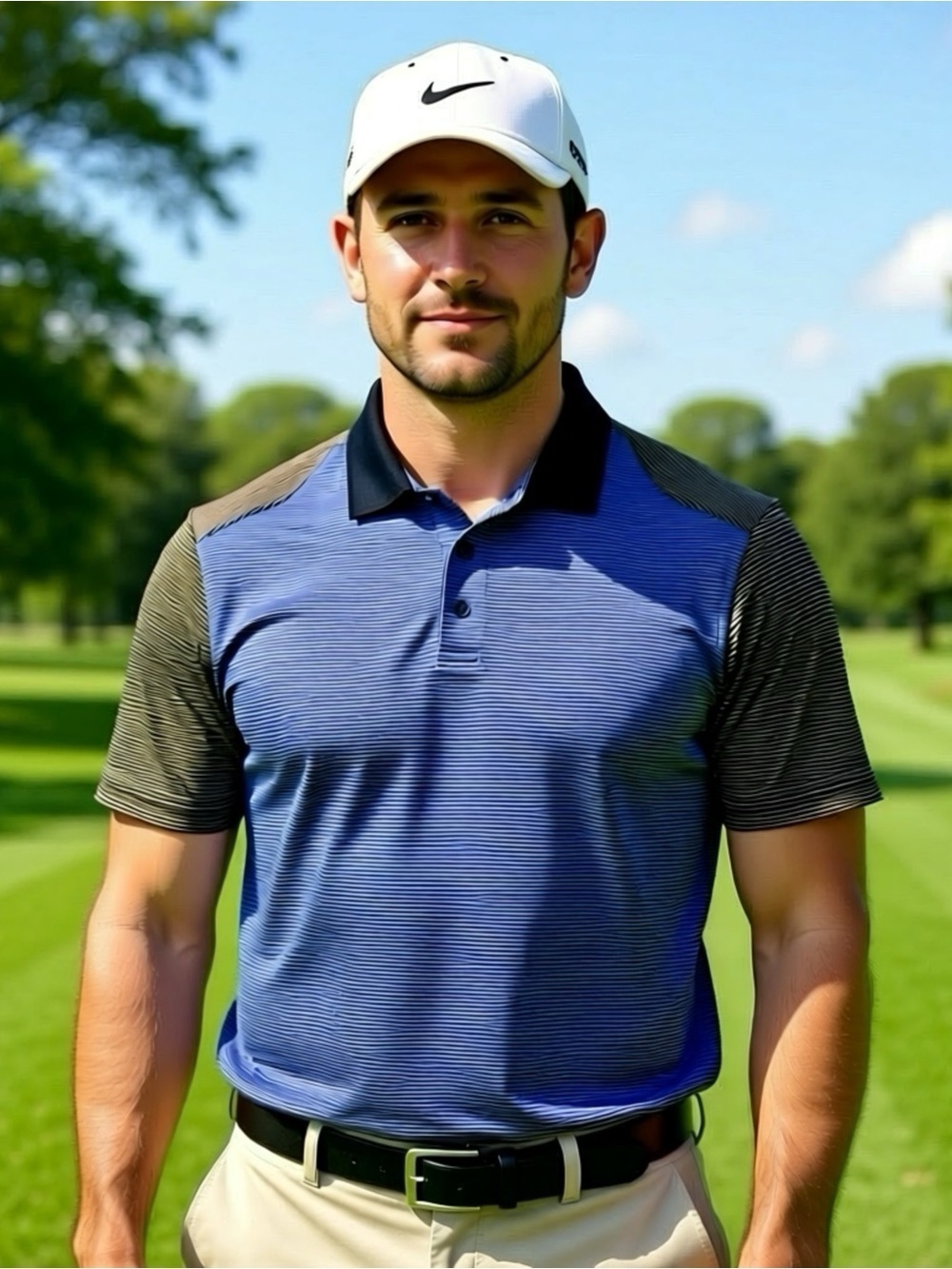 Callaway Polo Shirt Stripe Breathable Golf Mens Size Medium